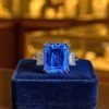 Exquisite 925 Turkish Handmade Blue Ring 1 925 Silver Turkish Handmade Blue Zircon Ring DIVIJEWL_RING9.6