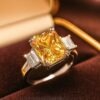 925 Silver Plated Turkish Handmade Yellow Zircon Ring 2 925 Silver Plated Turkish Handmade Yellow Zircon Ring DIVIJEWL_RING9.7.1
