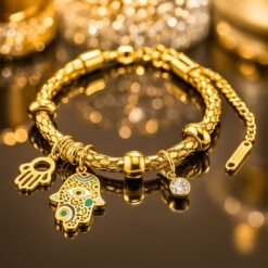 Evil Eye Detail Hamsa Bracelet DIVIJEWL_BRAC17.1