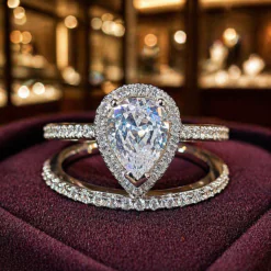 Fashion Water Droplets 18K Zircon Ring DIVIJEWL_RING16.2