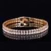 Enchanting Emerald Cut Tennis Bracelet - 18K Sparkling Treasure 2 Emerald Cut Tennis Bracelet DIVIJEWL_BRAC24.6