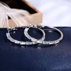 Alternative view of Personalized Luxury Korean Earrings - 18k Sparkling Treasure