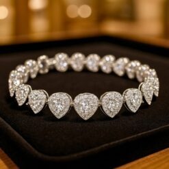 Alternative view of 14K Tennis Heart Bracelet - Sparkling Treasure