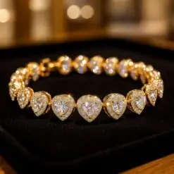14K Tennis Heart Bracelet DIVIJEWL_BRAC3.6