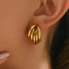 Geometric Angel Wings Earrings - 18K Plated Treasure 2 Geometric Angel Wings Earrings DIVIJEWL_EARR40