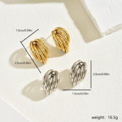 Geometric Angel Wings Earrings - 18K Plated Treasure 7 Geometric Angel Wings Earrings DIVIJEWL_EARR40.2