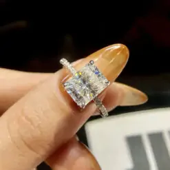 3.00Ct Real Radiant Cut Ring for Women 7 DIVIJEWL RING41.7