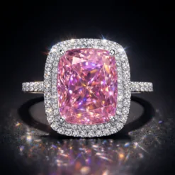 Luxurious Shiny 18K Sparkling Pink Ring Treasure DIVIJEWL_RING45.10