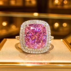 Luxurious Shiny 18K Sparkling Pink Ring Treasure DIVIJEWL_RING45.2