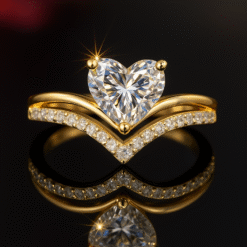 Heart Ring - Glam Heart Shape CZ Diamond DIVIJEWL_RING53.3