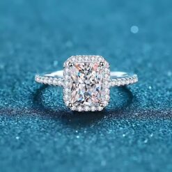 Artistic Halo Diamond 3.00ct CZ Ring DIVIJEWL_RING56.4