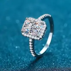 Artistic Halo Diamond 3.00ct CZ Ring DIVIJEWL_RING56.5