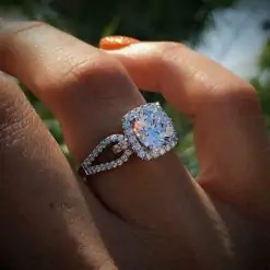Alternative view of 18k White Gold Plated Fashion Party CZ Ring DIVIJEWL_RING57