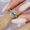 Oval Cut 18K White Gold Zircon Ring 1 Oval Cut 18K White Gold Zircon Ring DIVIJEWL_RING70