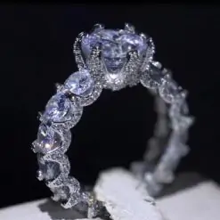 Round Cut CZ Diamond Cocktail Ring DIVIJEWL_RING72.1