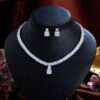 Elegant Shiny White Square CZ Diamond Necklace Set DIVIJEWL_NECK37 2 Elegant Shiny White Square CZ Diamond Necklace Set DIVIJEWL_NECK37