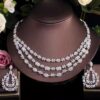 Shiny CZ Diamond Dubai 3 Layered Wedding Necklace 2 Shiny CZ Diamond Dubai 3 Layered Wedding Necklace DIVIJEWL_NECK38