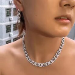 18k Gold Plated CZ Diamond Necklace and Earrings 9 18k Gold Plated CZ Diamond Necklace and Earrings DIVIJEWL_NECK40.3