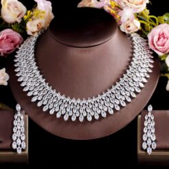 Sparkling CZ Super Luxury Bridal Big Jewelry Set DIVIJEWL_NECK43