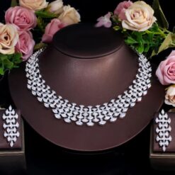 Sparkling CZ Super Luxury Bridal Big Jewelry Set DIVIJEWL_NECK45