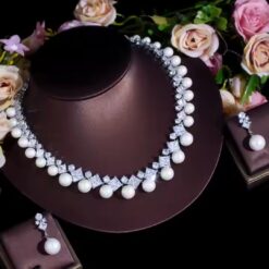 Sparkling CZ Diamond Necklace and Earrings DIVIJEWL_NECK48 7 Sparkling CZ Diamond Necklace and Earrings DIVIJEWL_NECK48.2