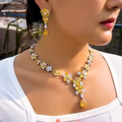 Gorgeous CZ Necklace and Earrings Bridal Set DIVIJEWL_NECK52.1