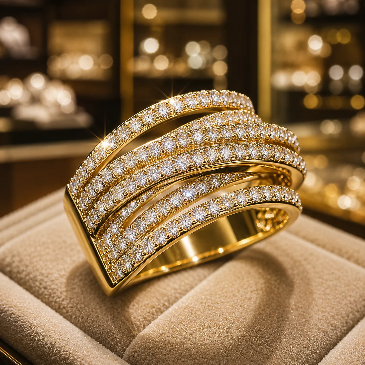 18K Plated Multi Layer CZ Diamond Ring DIVIJEWL_RING78 3 18K Plated Multi Layer CZ Diamond Ring DIVIJEWL_RING78.15