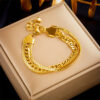 18K Gold Plated Multi layer Bracelet For Women 2 18K Gold Plated Multi layer Bracelet For Women DIVIJEWL_BRAC29