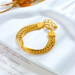 18K Gold Plated Multi layer Bracelet For Women DIVIJEWL_BRAC29.1