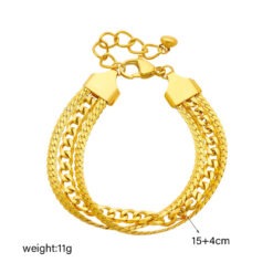 18K Gold Plated Multi layer Bracelet For Women DIVIJEWL_BRAC29.3