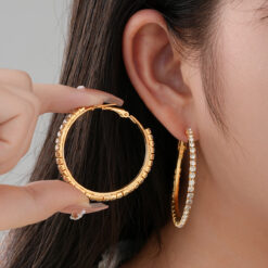 Simple Style Gold Plated Classic Commute Geometric Earrings DIVIJEWL_EARR48