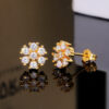 1 Pair Simple Style Flower Inlay CZ Stud Earrings 2 1 Pair Simple Style Flower Inlay CZ Stud Earrings DIVIJEWL_EARR50