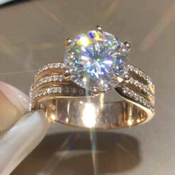 18K Plated Multi Layer CZ Diamond Ring DIVIJEWL_RING79