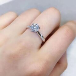1 Ct Fashion Round White Gold Plated Ring 7 1 Ct Fashion Round White Gold Plated Ring DIVIJEWL_RING80.2