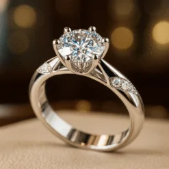 1 Ct Fashion Round White Gold Plated Ring DIVIJEWL_RING80.5