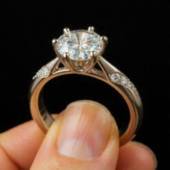 1 Ct Fashion Round White Gold Plated Ring DIVIJEWL_RING80.6