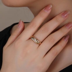Trendy Screw Thread Zircon Gold Plated Ring DIVIJEWL_RING82 11 Trendy Screw Thread Zircon Gold Plated Ring DIVIJEWL_RING82.3