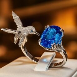 Pink Glam Sweet Bird CZ Ring DIVIJEWL_RING83.7