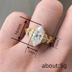 3 Carat GH Marquise CZ Diamond Cluster Ring DIVIJEWL_RING85.1