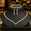 Princess Cut 3 Pcs CZ Party Necklace Set 2 Princess Cut 3 Pcs CZ Party Necklace Set DIVIJEWL_NECK60.1