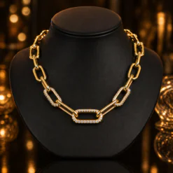 18k Gold Plated Hip Hop Cz Diamond Barogue Iced Out Necklace DIVIJEWL_NECK66.10