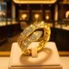Geometric Snake Shaped Plated CZ Ring DIVIJEWL_RING94 1 Geometric Snake Shaped Plated CZ Ring DIVIJEWL_RING94