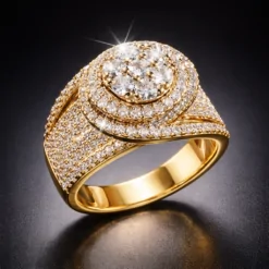 Sparkling Round Cut Pave CZ Diamond Swirl Cocktail Ring DIVIJEWL_RING100