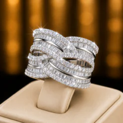 New Cross Luxurious CZ Diamond Ring DIVIJEWL_RING109.8