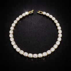 18k Gold Plated Oval CZ Diamond Bracelet DIVIJEWL_BRAC32