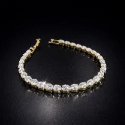 18k Gold Plated Oval CZ Diamond Bracelet DIVIJEWL_BRAC32.1