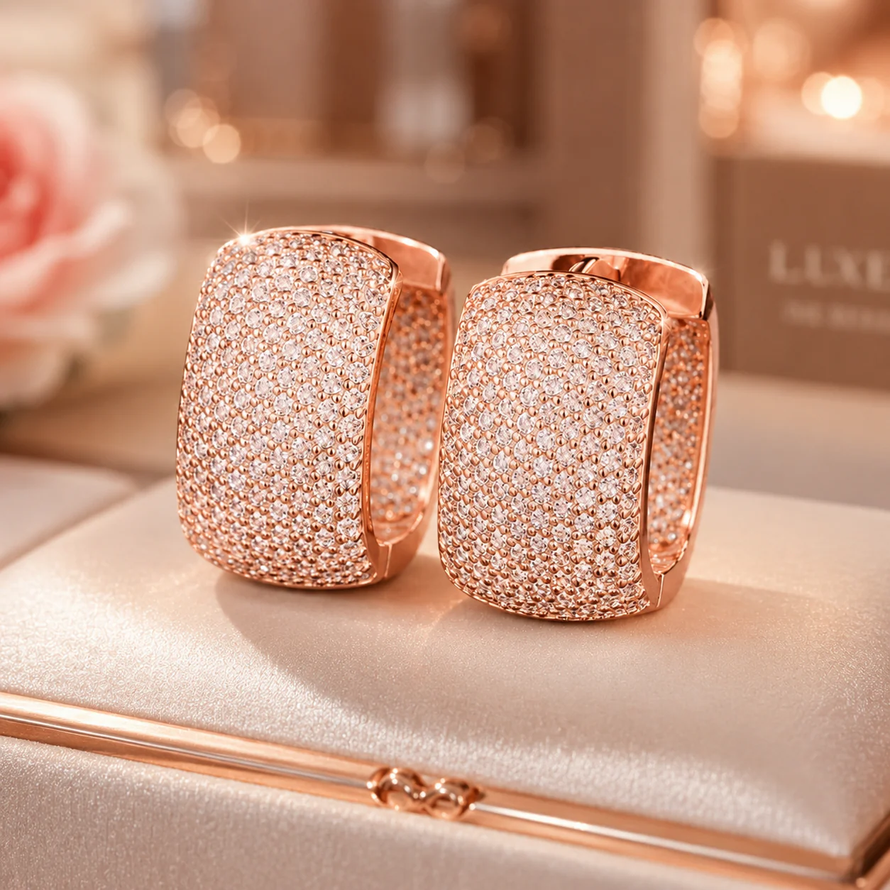 Geometric U Shaped CZ Diamond Hoop Earrings DIVIJEWL_EARR57 4 Geometric U Shaped CZ Diamond Hoop Earrings DIVIJEWL_EARR57.6