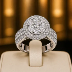 Micro Paved Luxurious CZ Diamond Ring DIVIJEWL_RING108.5
