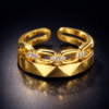Simple Style Geometric Solid CZ Diamond Ring DIVIJEWL_RING112 1 Simple Style Geometric Solid CZ Diamond Ring DIVIJEWL_RING112