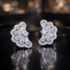Geometric Water Droplets Flower CZ Diamond Earrings DIVIJEWL_EARR56 1 Geometric Water Droplets Flower CZ Diamond Earrings DIVIJEWL_EARR56